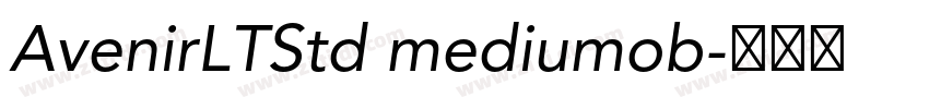 AvenirLTStd mediumob字体转换